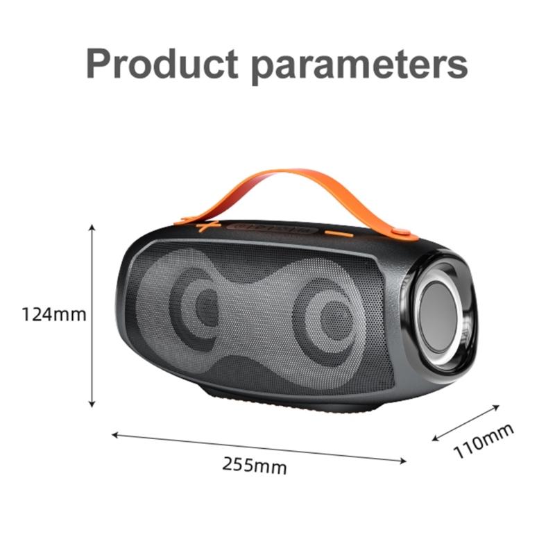Portable Bluetooth-compatible 5.3 Speaker With Dynamic Lights And IPX5 Waterproof Design Speaker For Outdoor Activity