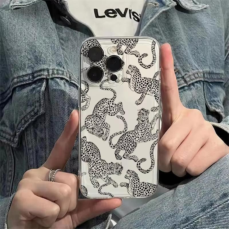 Cheetah Print Leopard Print Clear Phone Case For Xiaomi Mi 15 T Pro 14T 13T 12T Mi 17 Pro 15 14 13 12 11 Lite 5G Silicone Cover