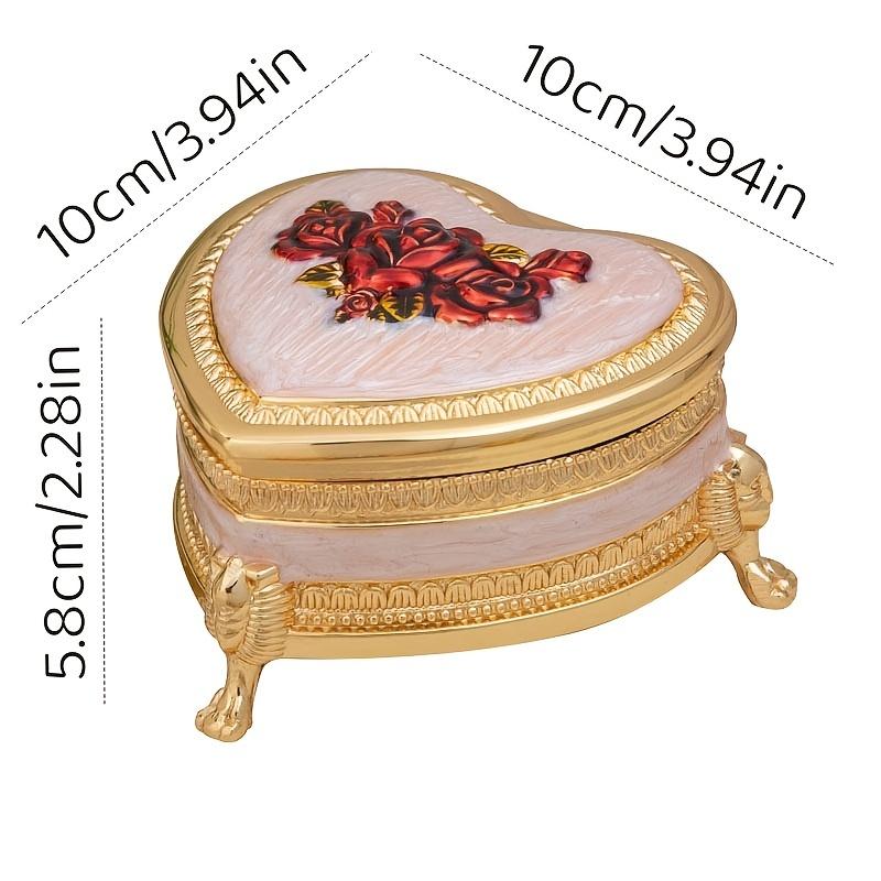 1pc Creative Heart-shaped Jewelry Box, Jewelry Box, High-end Storage Box, Wedding Gift Box