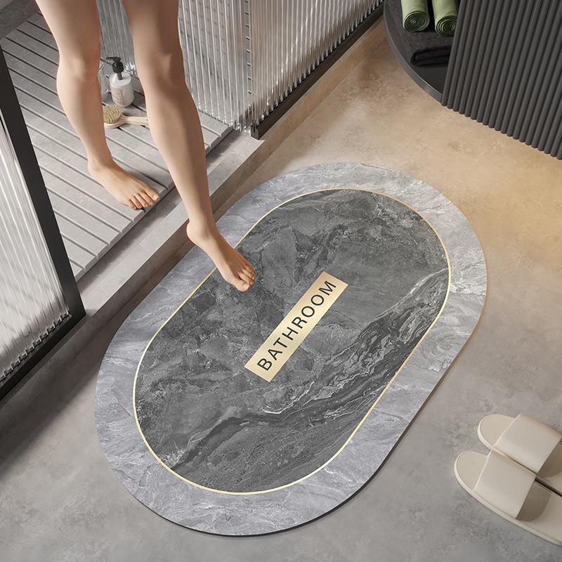 Household Diatomaceous Mud Quick Drying Soft Floor Mat Bathroom Absorbent Non-slip Toilet Toilet Carpet Thickened