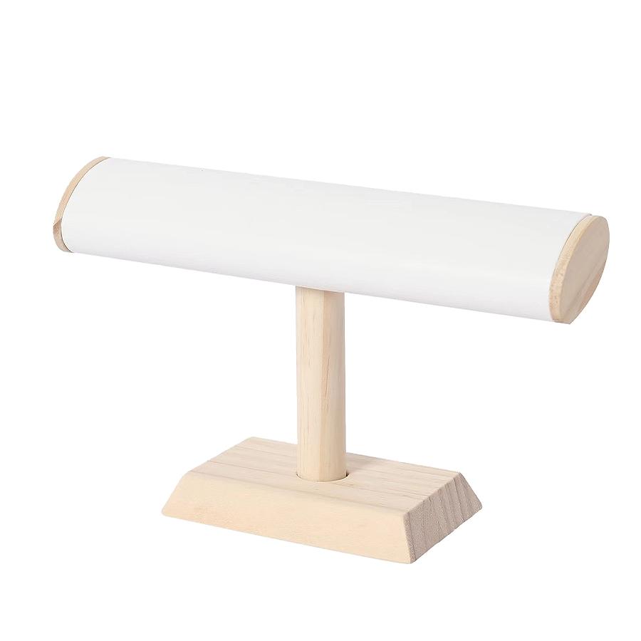 1pc, Solid Wood Single Layer Metal Cover Bracelet Holder