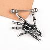14G Sexy Skeleton Skull Hand Bar Barbell Nipple Shield Ring Punk Body Piercing