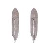 2025 New Classic Shiny Crystal Earrings Ladies Exaggerated Long Earrings Tassels Rhinestone Earrings Fashion Korean Jewelry