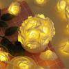 LED Rose String Lights, 10 LED, Indoor Outdoor DIY Decor, Battery Box (Battery Not Included)