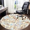 1pc Paisley Floral Pattern Chair Carpet for Office, Non-slip, Soft and Durable Office Rug, Perfect for Office yy260131001