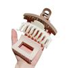 Premium Coffee Matte Claw Hair Clip for Women - Large Shark Hairpin Accessory