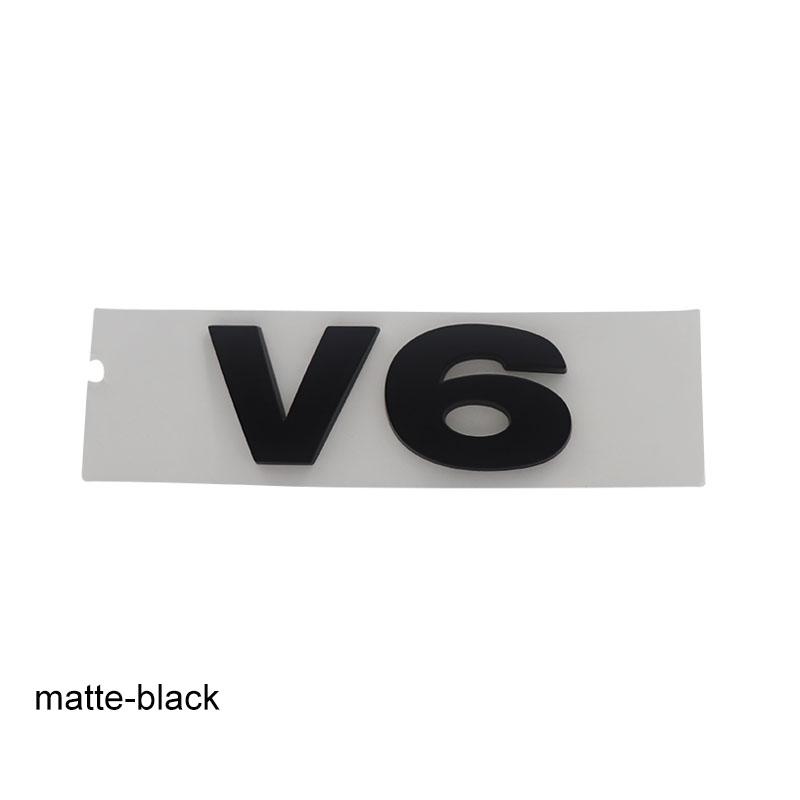 3D Premium V6 V 6 Letters for Car Engine Hood Fender Trunk Tail Rear Decal Emblem Badge Sticker
