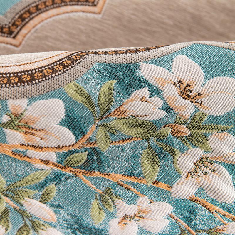 Chinese Style Jacquard Fabric Slipcover Chenille Four Seasons Universal Sofa Cover Home Living Room Decor Non-slip Couch Cushion