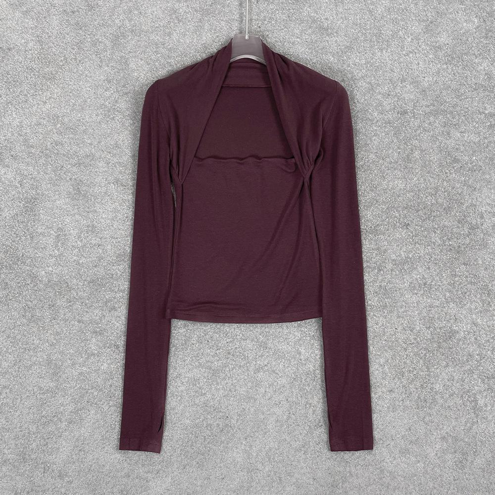 Original Lyocell Merino Wool Two-Piece Knitted Base Layer Top for Autumn/Winter