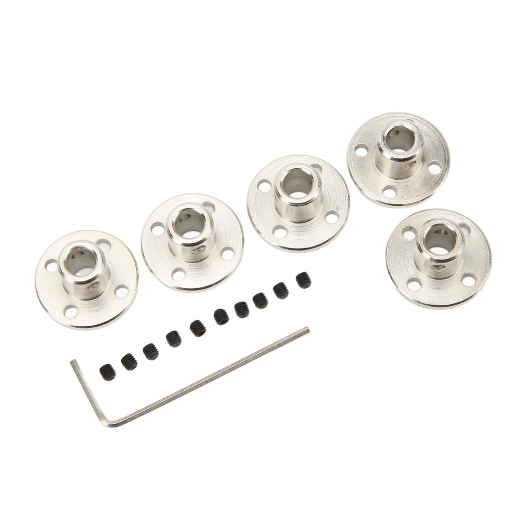 5Pcs 6mm Flange Shaft Coupling Flange Coupling Connector Rigid Guide Model Coupler Accessory Shaft Axis Fittings for RC Model Motors