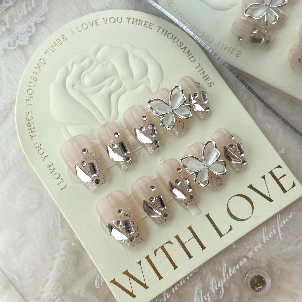 

Ногти Ручная работа Бабочка Арт Высококачественный Тонкий и Бесшовный Дизайн Подходит для Всех Стилей S