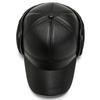 New leather hat medium and old winter warm thickened dad hat outdoor sports cold protection cap man