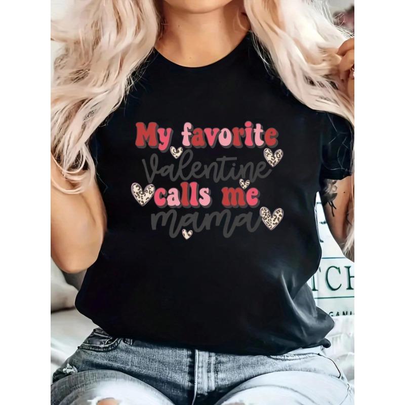 European sizes Mama Valentine, Womens Valentines Day Tshirt, Cute Valentine Tshirt, Womens Valentines Day Sweater, Valentines Day Women Tshirt S чёрный