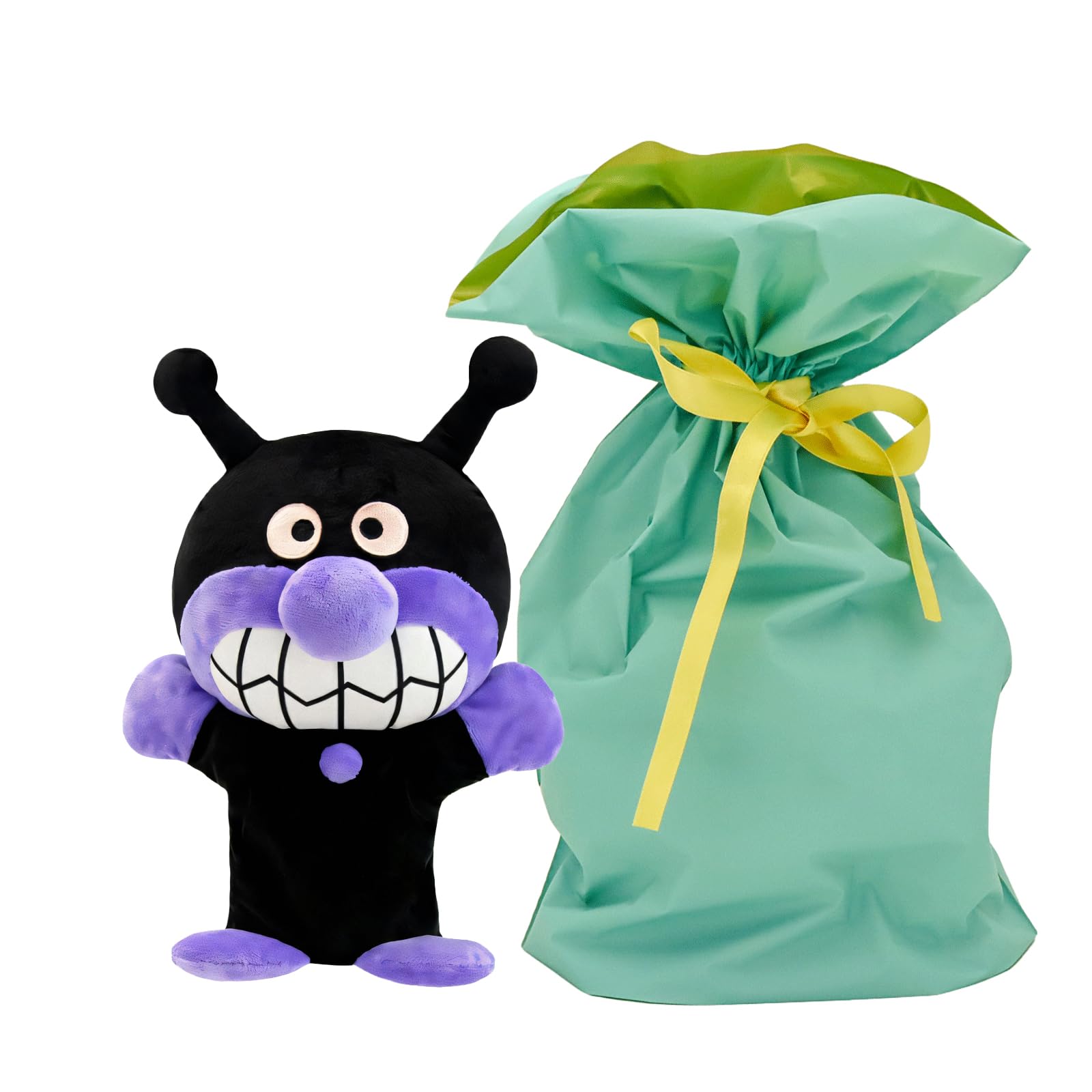 

Yoshitoku Baikinman Plush Doll Kids Will Gift Wrapped in Blue with Ribbon Hand-Dancing (34cm Long) Love,