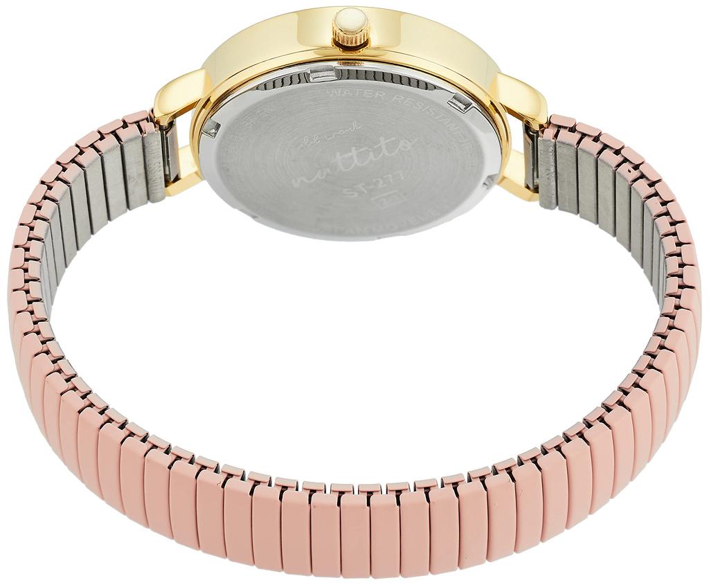 Fieldwork Nalog Purja Waterproof Watch with Bellows and Metal Band, Gold, ST277-3, Women's, Pink