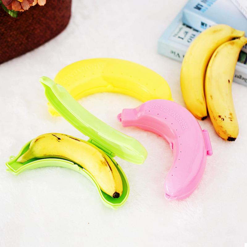 Outdoor Banana Storage Protector Case Durable Food Safe Plastic 3 Color Options for Hiking Camping Travel Lunch