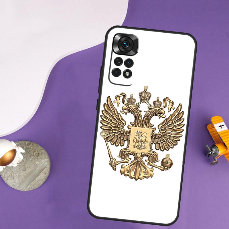 Russia Coat of Arms Case For Xiaomi Redmi Note 13 Pro 14 12 9 10 11 Pro 10S 11S 12S Redmi 14C 13C 10C 12C Cover