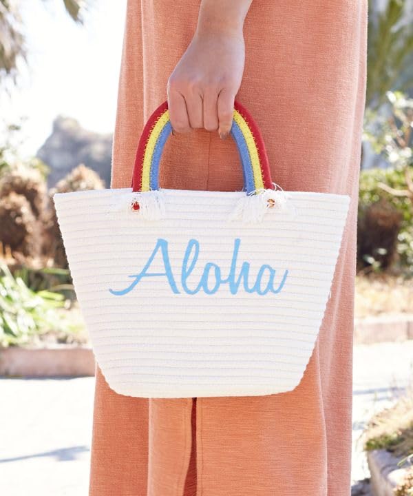 42LP3206 [Kahiko] Regenbogen-Henkeltasche WEISS