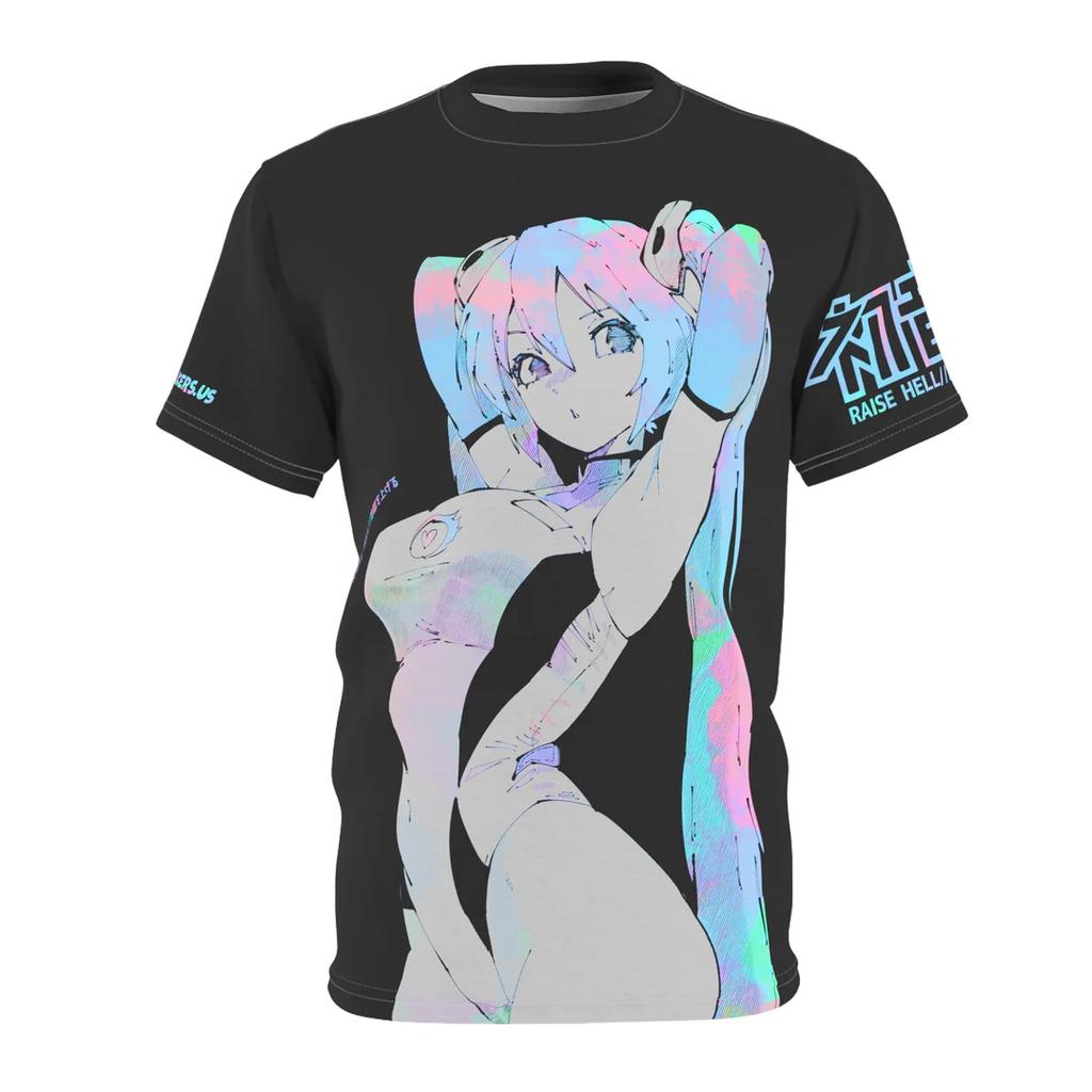 New Men Anime Print T Shirt Style Short Sleeve Tee for Vocaloid Fans and Streetwear Summer Tees