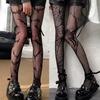 New Fashion Spider Hollow Out Fishnet Stockings Gothic Punk Cosplay Socks Black Tights Bat Shape Sexy Stockings Nylon Pantyhose