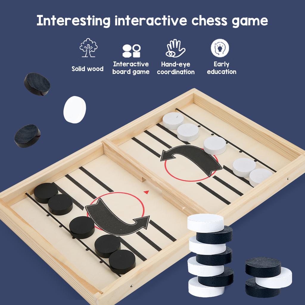 Medium Size Wooden Table Hockey Board Game ParentChild Interactive Desktop Battle Chess Toy