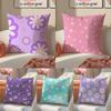 Romantic Delicate Floral Art Daisy Print Spring Cushion Cover Pillowcase Short Plush Invisible Zipper Room Sofa Cushion Cover