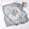 Spring and summer new 100% mulberry silk georgette silk scarf women's retro lazy Chinese square scarf premium scarf accessories