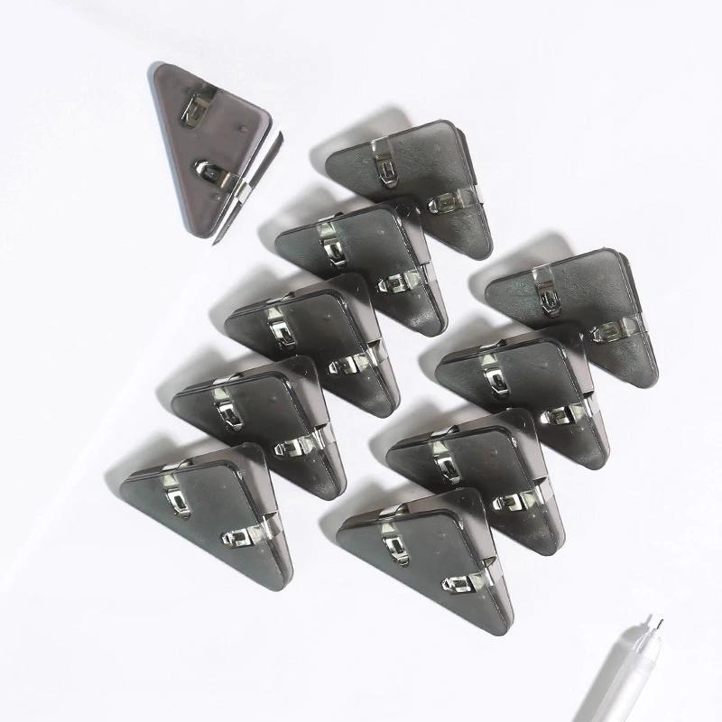 Kawaii 5/10 Stück Dreieckige Eckklammern Aktenklammern Datei-Index Foto-Klammer Seitenhalter Koreanische Schreibwaren Büro-Schreibtisch-Organizer