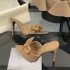 Fashion 2025 New Footwear Female Super High Heels Pumps Slides Shoes For Women Pointed Toe Fashion Butterfly-Knot Ladies Heels Shoes