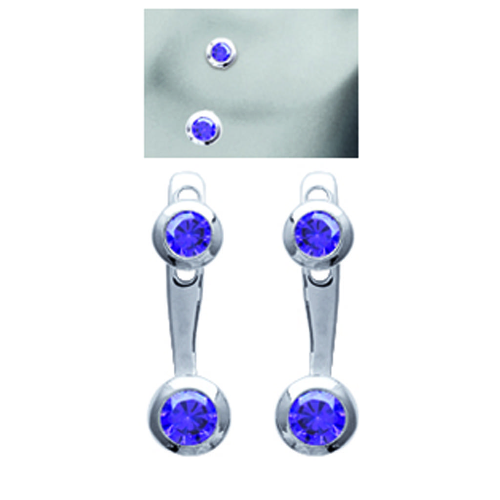Les Trésors De Lily [M7613] - 'Essentiel' Silver Amethyst Lobe Contour Earrings (rhodium Plated) - 5 Mm
