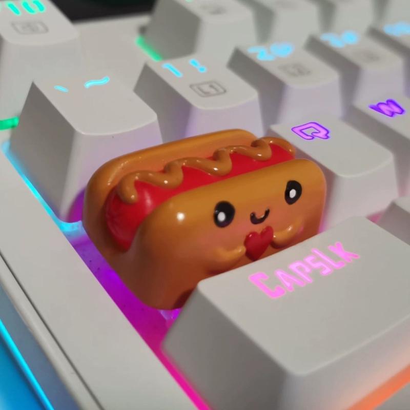 Lebensmittelform Tastenkappen 3D-gedruckte Designs zum Lebensmittelthema Glatte Oberflächen für Mechanische Computer-Tastaturzubehör Tastenkappe