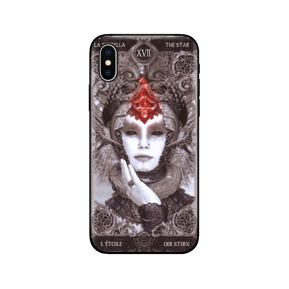 

Черный чехол из ТПУ для iPhone 5 5S se 6 6s 7 8 plus x 10, силиконовый чехол XR XS 11 12 pro MINI MAX se 2020, чехол «Смертельные карты Таро» ЧЕРЕП iphone SE 2020