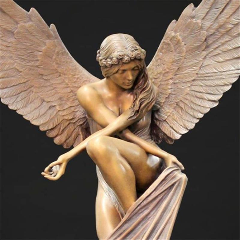 Home Decoration Collection Toys Redemption Angel Sculpture Resin Creative Sculpture