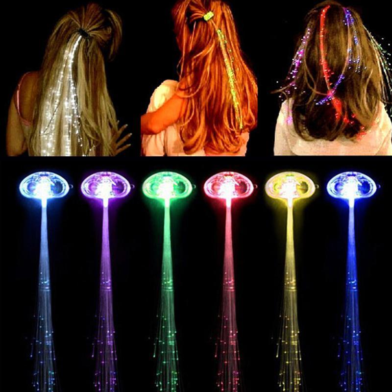 3PCS Hair Light Christmas Decorations LED Party Hairlights Halloween Glowing Braid Clip Birthday Flash Lights Glow In The Dark XYZ
