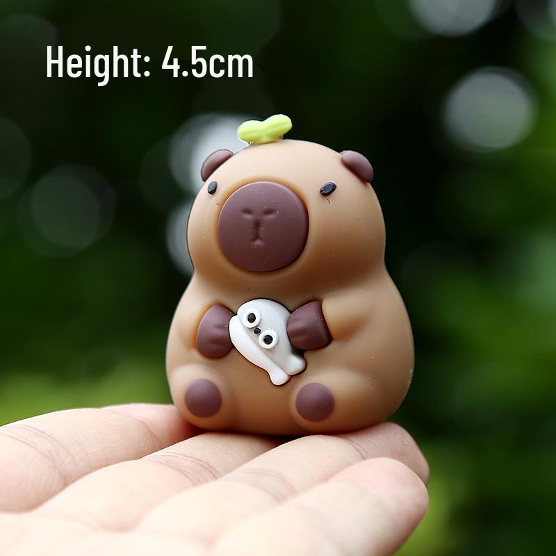 Trendy Capybara Plush Toy Blind Box - Creative Round Doll & Car Decoration