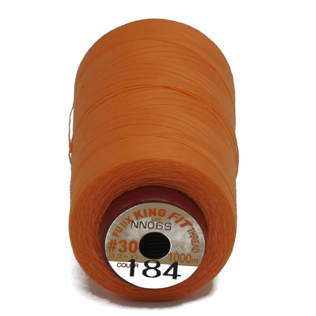 Fujix King Fit Sewing Thread #30 1000m Col. 184 100% Polyester High-Strength Multi-Function Thread for Sewing Machines