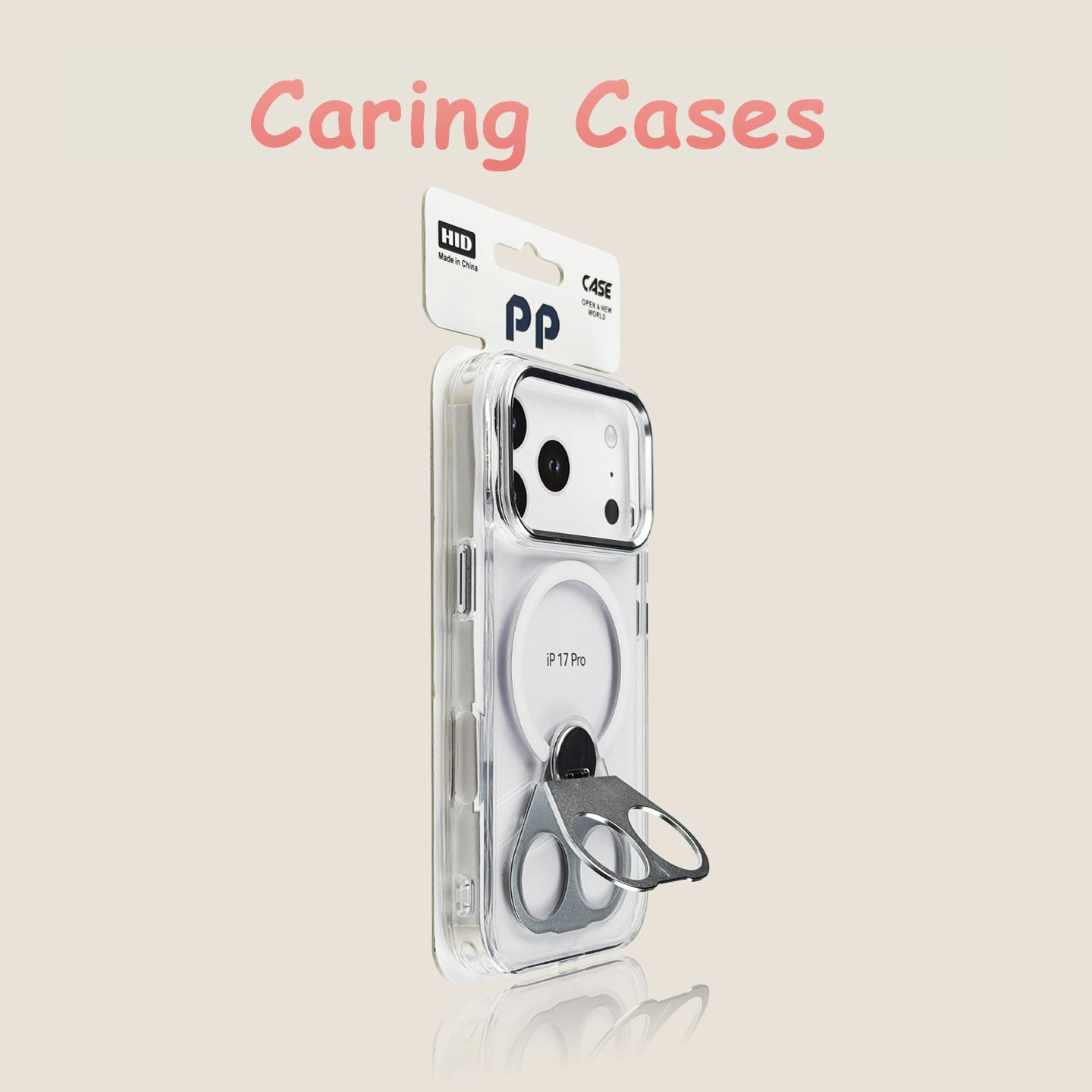 

For iPhone 17 Pro Max Case Pink MagSafe 360 Rotating Ring Stand Clear Shockproof Luxury Trendy Compatible with iPhone 16 15 iPhone 15 Pro Max білий