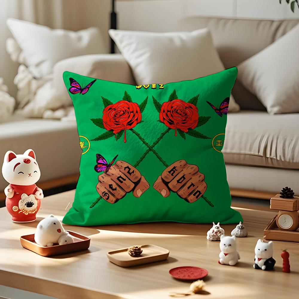 E-Eladio Carrion Album Cushion Cover Silky Short Plush With Invisible Zipper Dustproof Sofa Pillow Cover For Home Decor