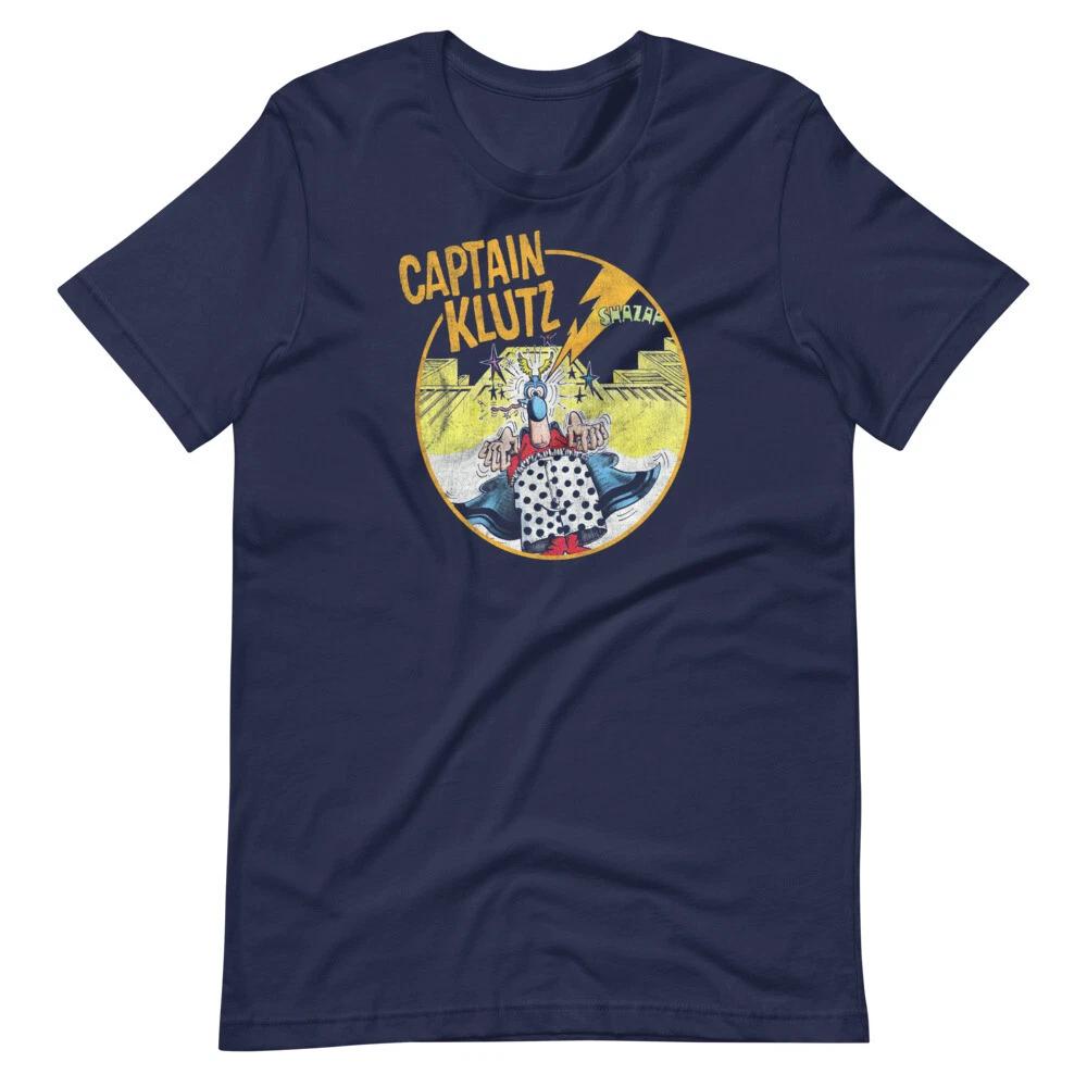Captain Klutz Comic Graphic Tee Navy Shirt Unisex t-shirt S