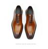 VIP Exclusive Men's Brown Leather Oxford Shoes - Summer Wedding & Business Formal Square Toe British Style