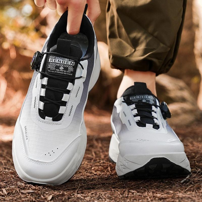 Fashion Shoes for Man High Quality Fashion Casual Sneakers Mens Outdoor Light Soft Sole Rotating Button Trendy Sneaker Zapatillas Hombre