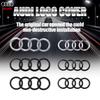 For RS3 For AUDI Q3 Q5 Sportback  Q7 Q8 S5 S6 S7 R8 S4 Car 4 Ring ABS Logo Hood Front Bonnet Grill Rear Trunk Emblem Sticker Accessories