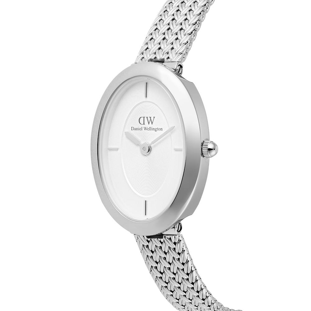 Danielwellingteon Juliette Braided Mesh Classic Round Silver Women'S Wristwatch
