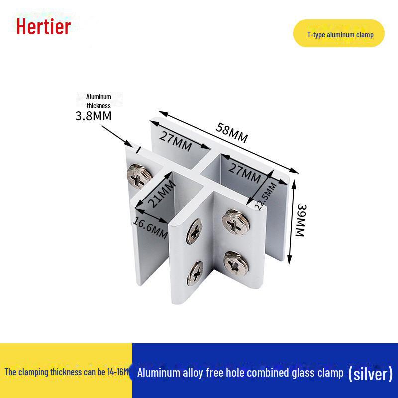 Aluminiowy uchwyt do stojaka na szkło do drewna i płytek