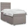 Vidaxl Kontinentalbett Mit Matratze, Taupe, Stoff, 80X200 Cm