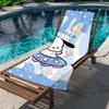Sanrio Family Beach Towel 2D Single Print Cute Home Decor Outdoor Accessory Soft Functional Cartoon-Themed Attractive Durable