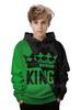 Hoodies Boy Casual Pullover Kids Hooded Long Sleeve King Print Sweatshirt Boys Spring Fall Kids Hoodie Tops Children's Clothing