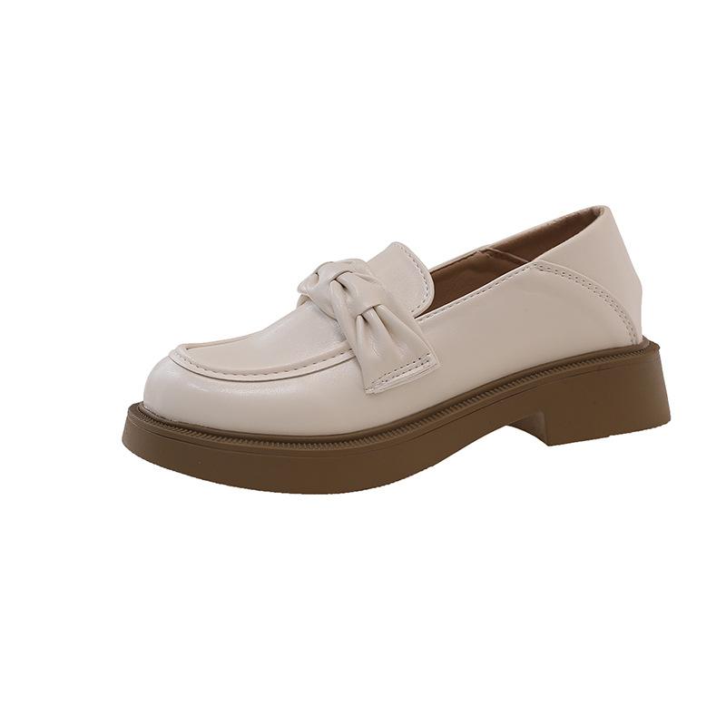 Platform Loafers Women's 2025 Autumn New Women's Shoes Popular with Skirts, Small Leather Shoes, Black British Commuter Shoes