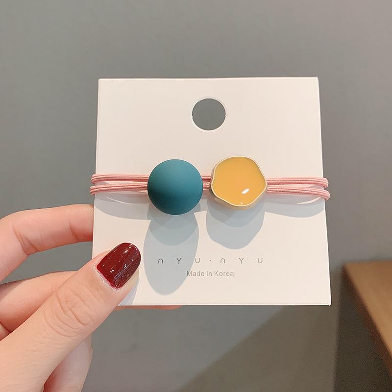 Korea New Metal Hair Scrunchies Hair Bands Ponytail Holder Rubber Band for Women Hair Ties Hair Rope Headband Hair Accessories