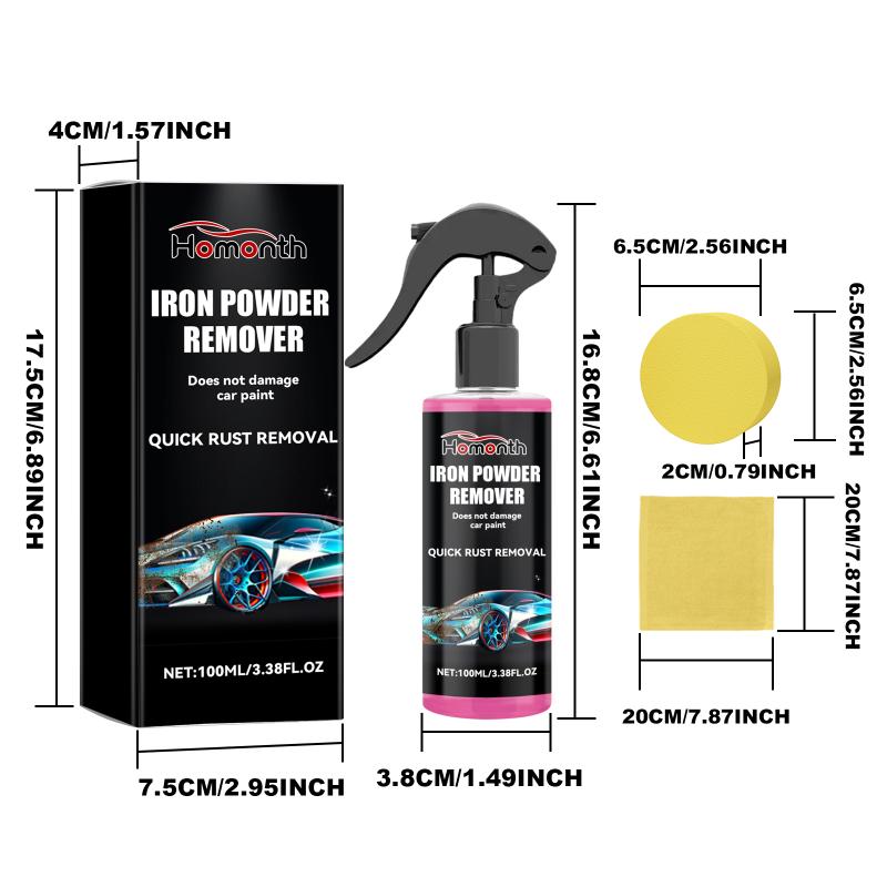 Car Tire Rust Remover Car Tire Hub Rust Cleaning Rust Removal Without Corrosion Refurbishment Cleaning Brightening Agent 100Ml